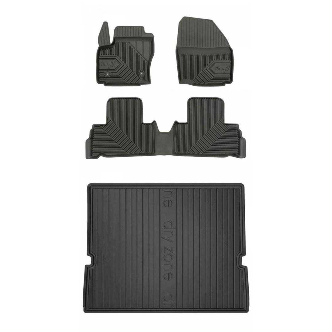 Satz Fussmatten und Gummimatte für Ford Galaxy II 2006-2015