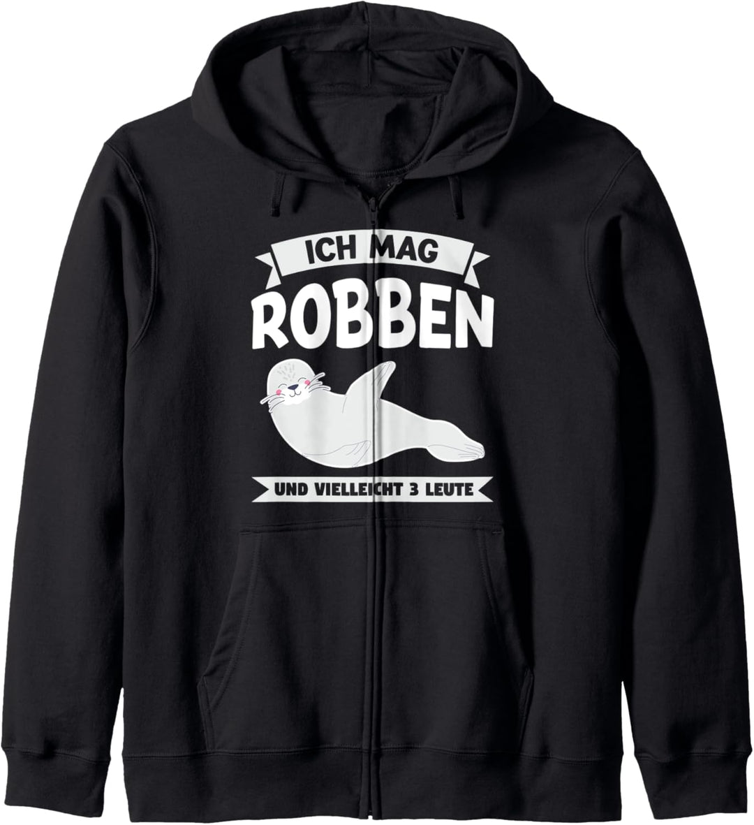 Robbe Seelöwe Seerobben Kapuzenjacke