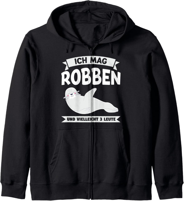 Robbe Seelöwe Seerobben Kapuzenjacke