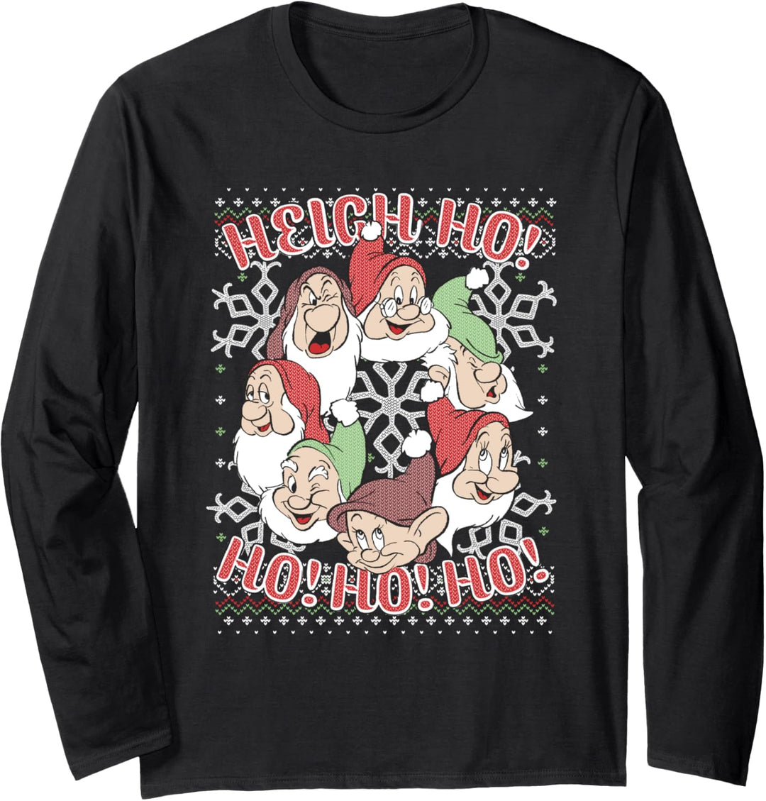 Disney Snow White All Dwarfs Ugly Weihnachten Sweater Langarmshirt