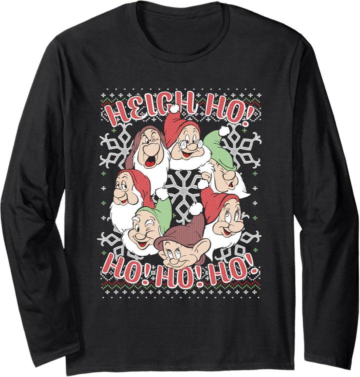 Disney Snow White All Dwarfs Ugly Weihnachten Sweater Langarmshirt