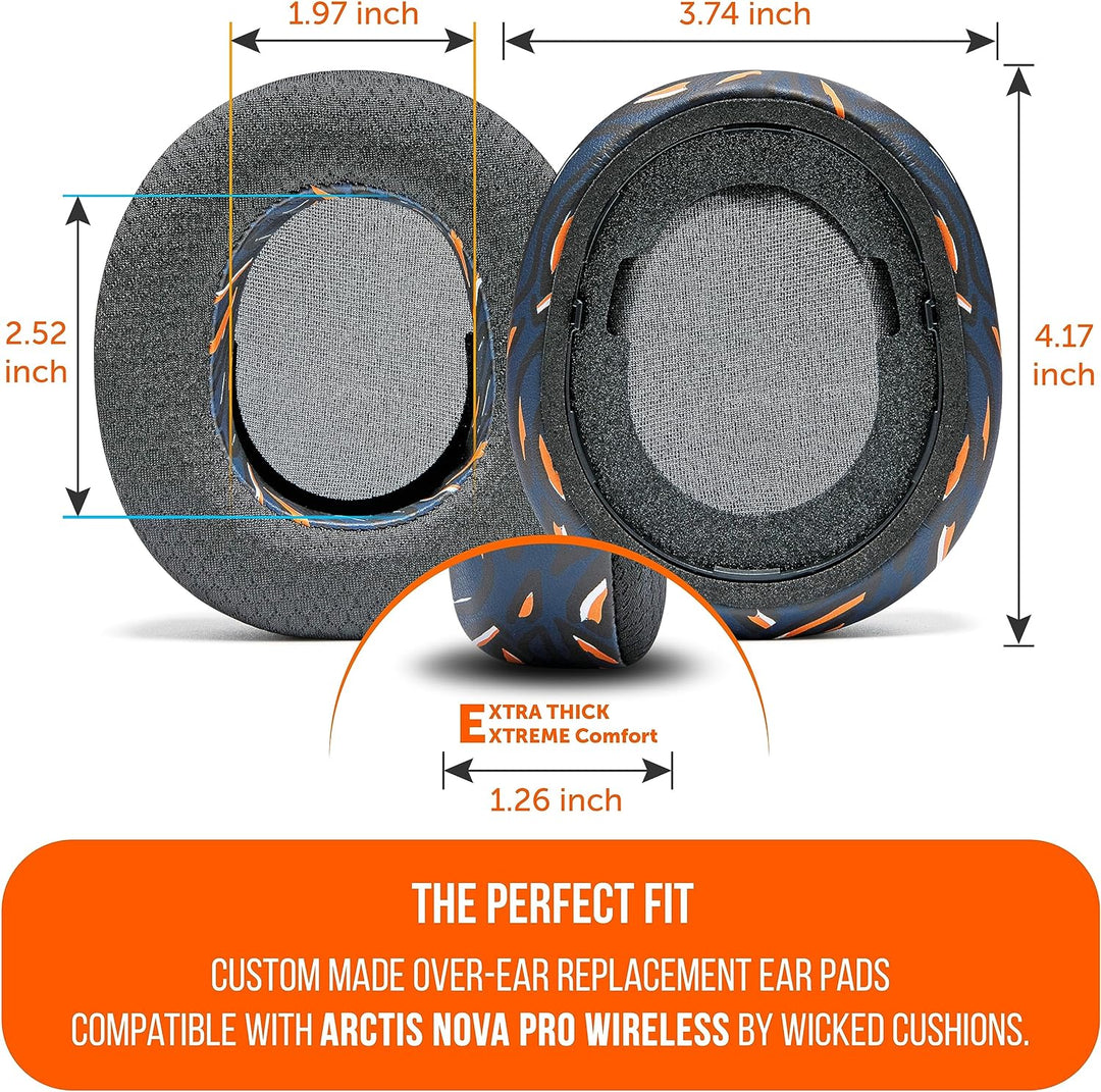 WC Freeze Nova Pro Wireless – Hybrid-Gewebe-Kühlgel-Ersatz-Ohrpolster für Steelseries Arctis Nova Pr