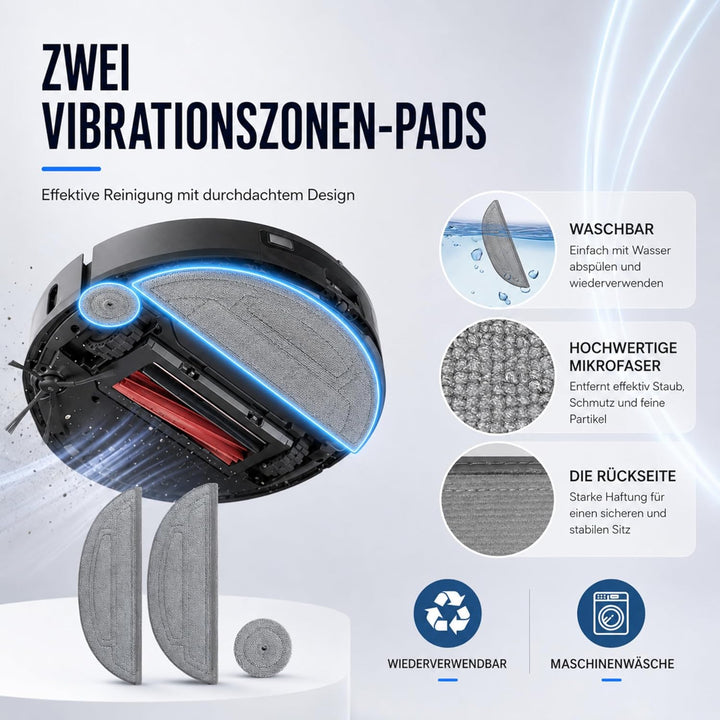 Bluearks 27 Stück Zubehörset für Roborock S8 MaxV Roboter Saugroboter, 2 Hauptbürste, 4 Filter, 4 Wi