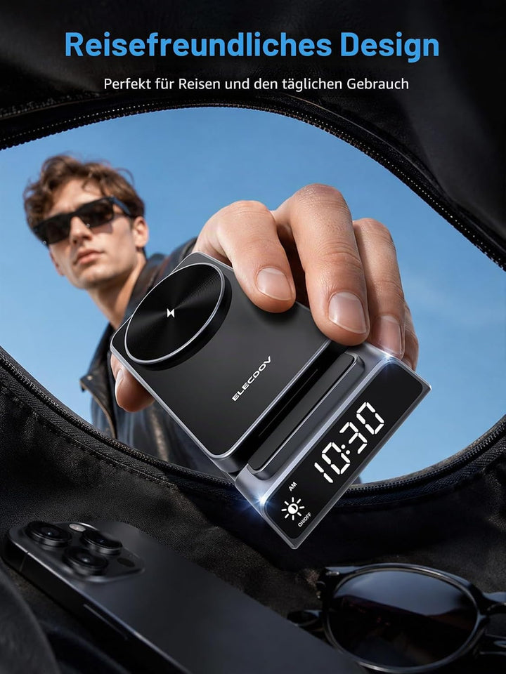 Mag-Safe Ladestation für Apple Watch und iPhone, 3 in 1 Induktive Ladestation ladegerät für iPhone 1