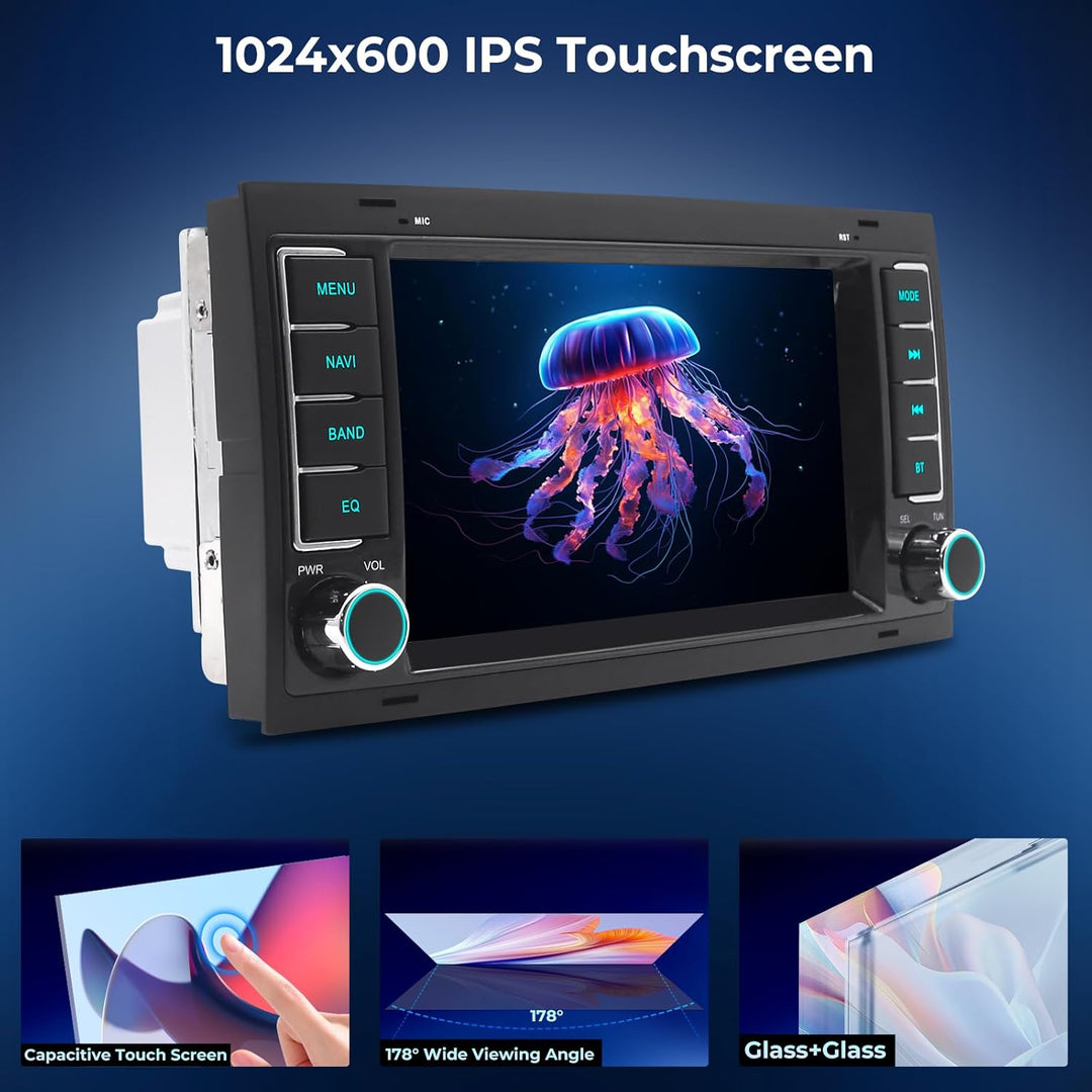 8-Core Autoradio für vw T5 California/Multivan 2003-2012, 7-Zoll Radio Stereo 4G+64G Head Unit mit W