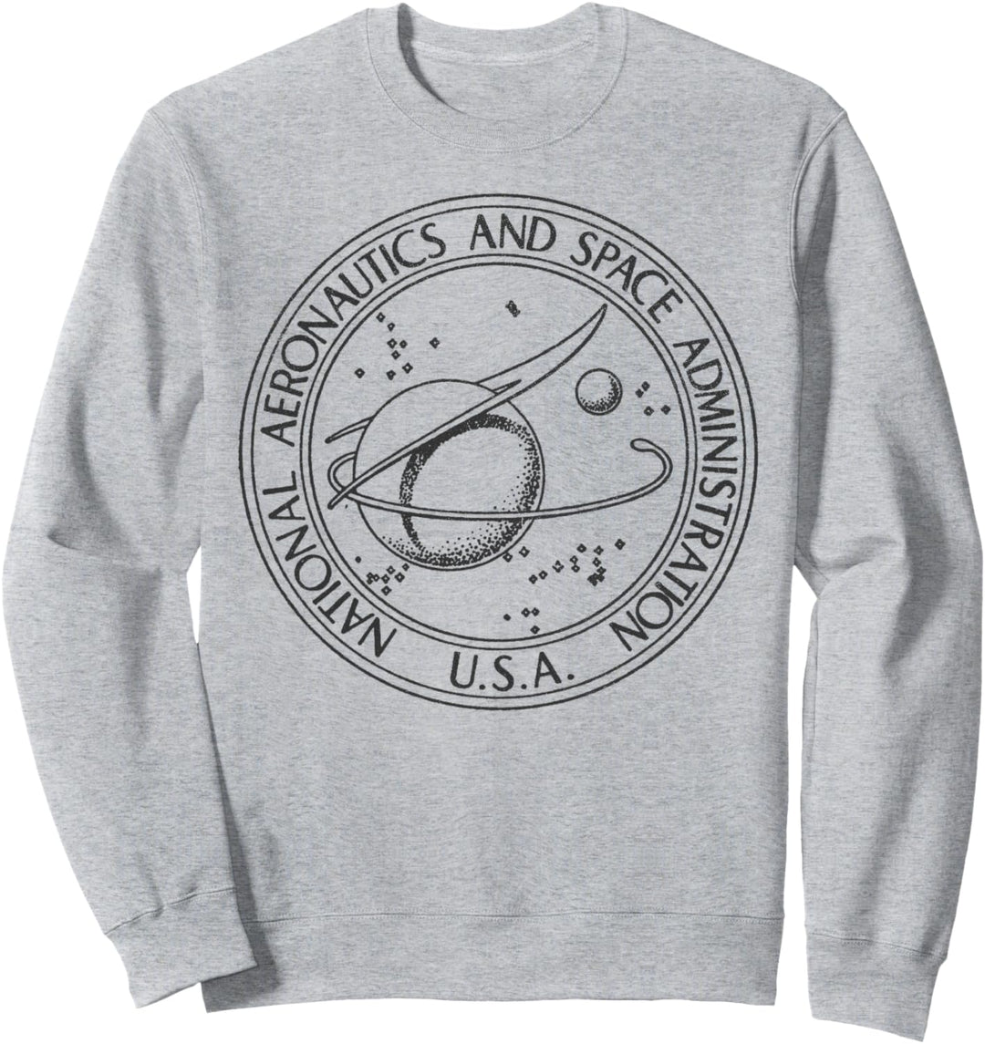 NASA Outline Planet Space Circle Logo Sweatshirt