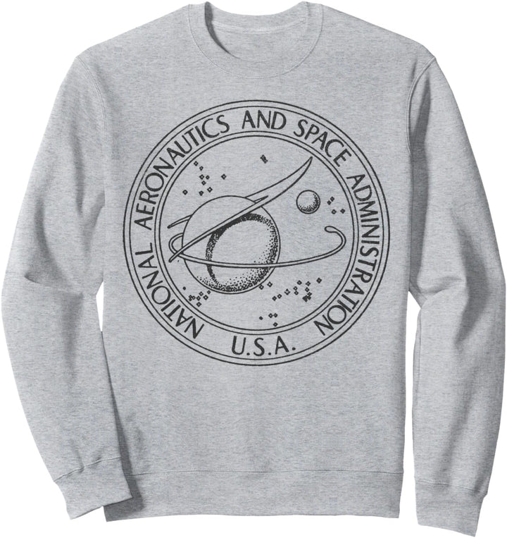 NASA Outline Planet Space Circle Logo Sweatshirt