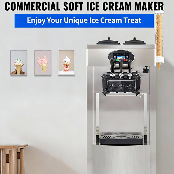 Kommerzielle Eismaschine, 20–28 L/h 2200 W, Kommerzielle Softeismaschine, Gewerbliche Eiscrememaschi