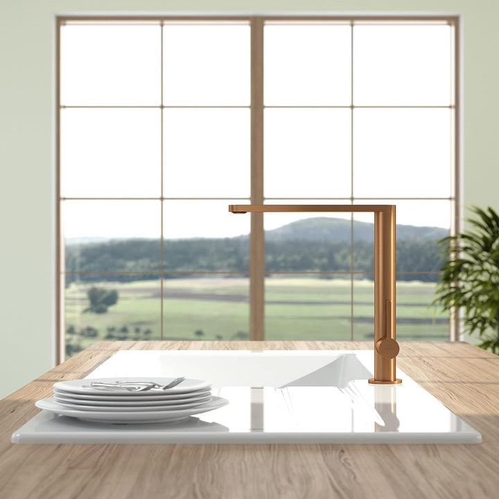 Villeroy & Boch Finera | Hochdruck | Einhand-Küchenarmatur | Bronze | 92700004 Standard Bronze, Stan