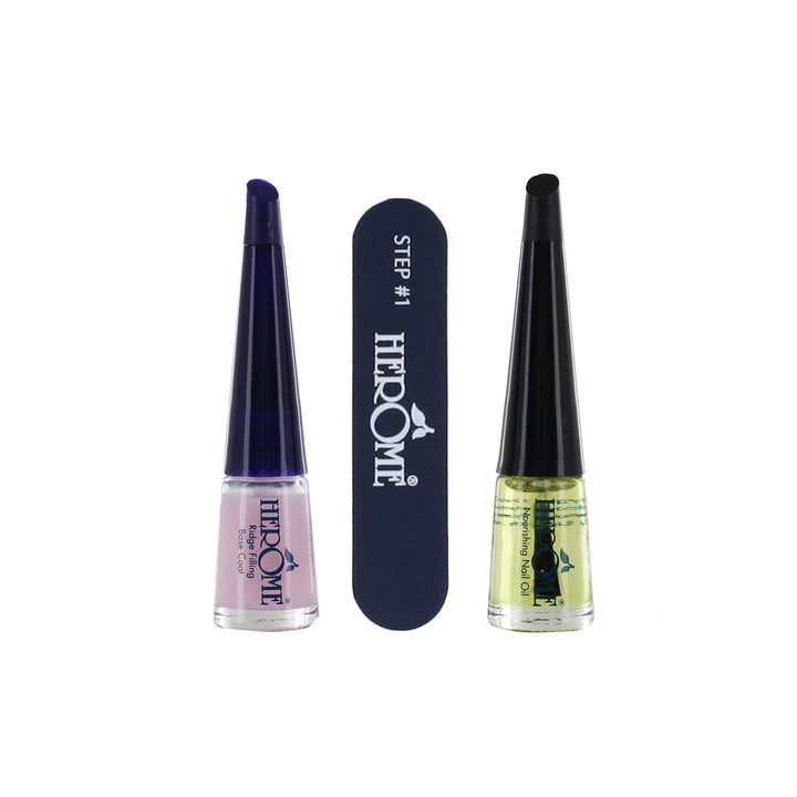 Herome 3-in-1 Maniküre Set für Nägel -1 set- Set mit Pflegende Nagelöl, Rillenfüller und Feile - Rep