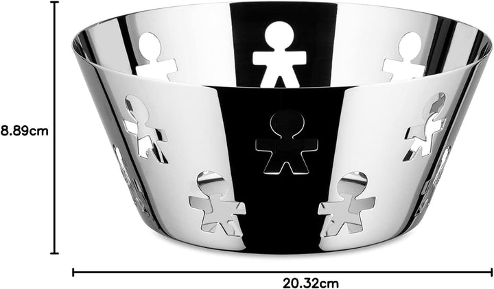 Alessi | Girotondo AKK04 - Designkorb mit Lochverzierung, Edelstahl 18/10, poliert, Silber