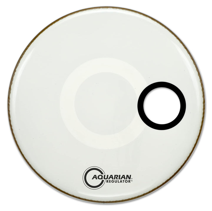 Aquarian Regulator 20-inch Small Port Hole Bass Drum Head - White RSM20WH 20 Inch Bass Weiss, 20 Inc