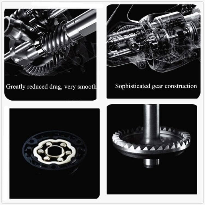 Boat Rock Spinning Angelrolle 12BB/14BB 5.2: 1/4.7:1 Karpfen-Angelrolle aus Metall 1000 2000 3000 40