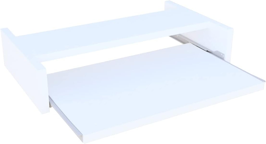 Henor Abnehmbare Tastaturablage aus Holz 55 x 31 x 11 cm unter Schreibtisch Weiss 55x31x11 Weiss, 55