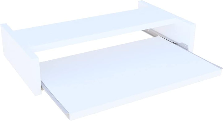 Henor Abnehmbare Tastaturablage aus Holz 55 x 31 x 11 cm unter Schreibtisch Weiss 55x31x11 Weiss, 55