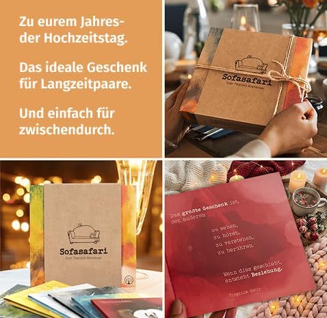 Sofasafari – Erlebnisbox für Paare, perfektes Valentinstagsgeschenk 2026, Frauen, Männer, Eltern, Sp