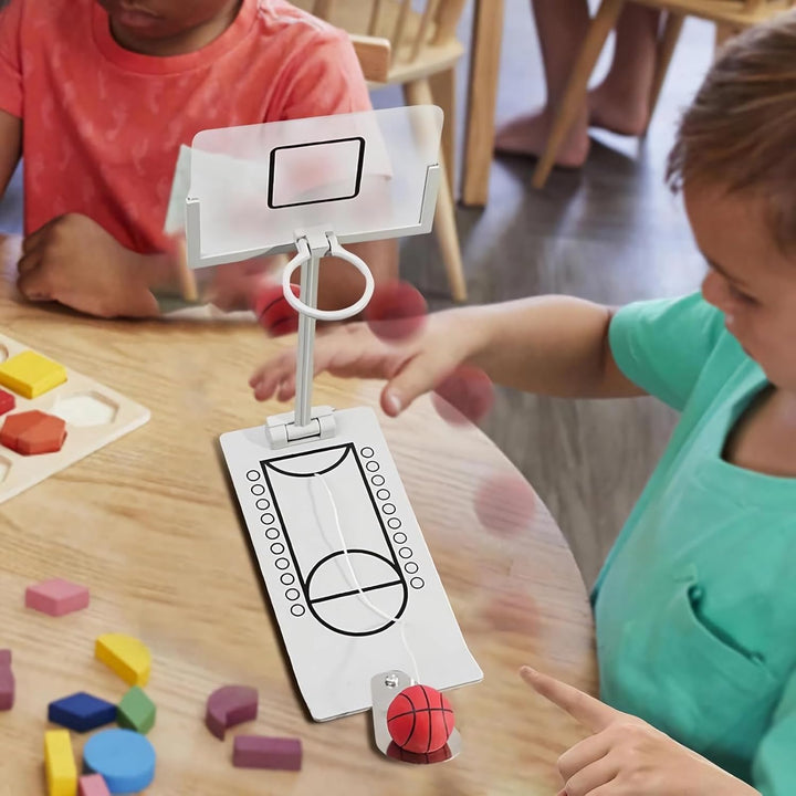 Mini Tisch Basketball, Tischbasketball aus Metall Schreibtisch Spielzeug Zusammenklappbarer Tischkor