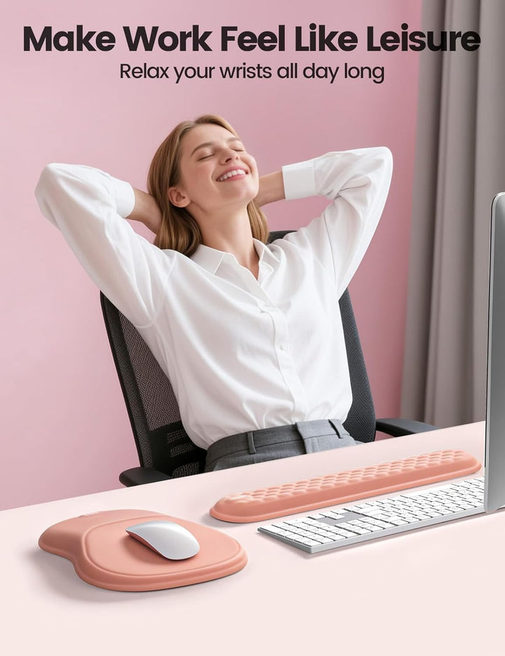 MEATANTY Mauspad mit Gelkissen, Ergonomisches Mousepad Handauflage [Schmerzlinderung] [Gesunde Haltu