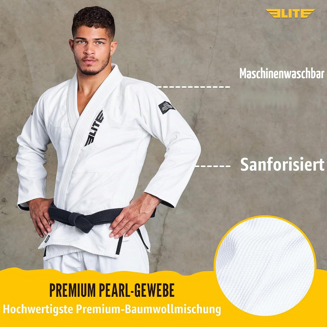 Elite Sports BJJ GI für Herren IBJJF Kimono BJJ Jiujitsu GIS W/sanforisierter Stoff & Gürtel (Siehe