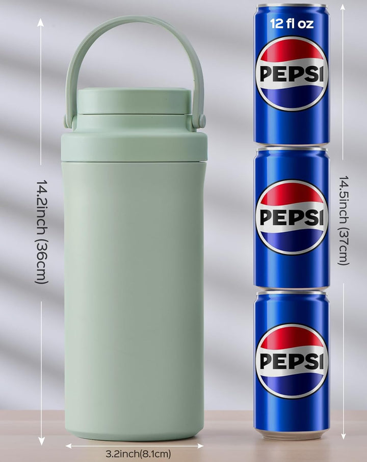 Xaproo Verbesserte 650ml Muttermilch-Kühlflasche, Tragbarer Muttermilchkühler für draussen mit 360°