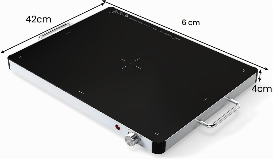 GOPLUS Elektrische Warmhalteplatte, Wärmeplatte mit 30℃-120℃ einstellbare Temperatur, Speisewärmer m