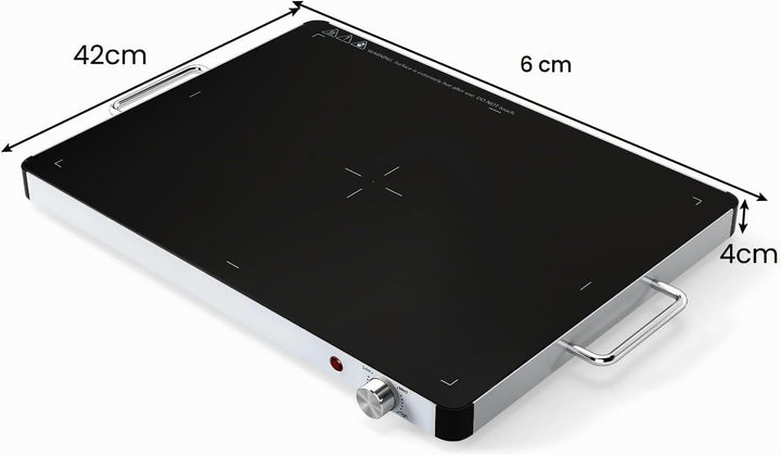 GOPLUS Elektrische Warmhalteplatte, Wärmeplatte mit 30℃-120℃ einstellbare Temperatur, Speisewärmer m