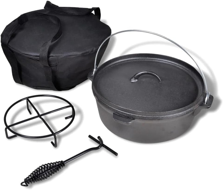 Dutch Oven Feuertopf Bräter Schmortopf 5,6 L inkl. Zubehör 5.6 l, 5.6 l