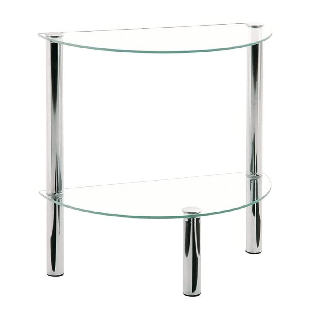 HAKU Möbel Beistelltisch, Metall, chrom, B 45 x T 22 x H 47 cm 45 x 22 x 47 cm Chrom, 45 x 22 x 47 c