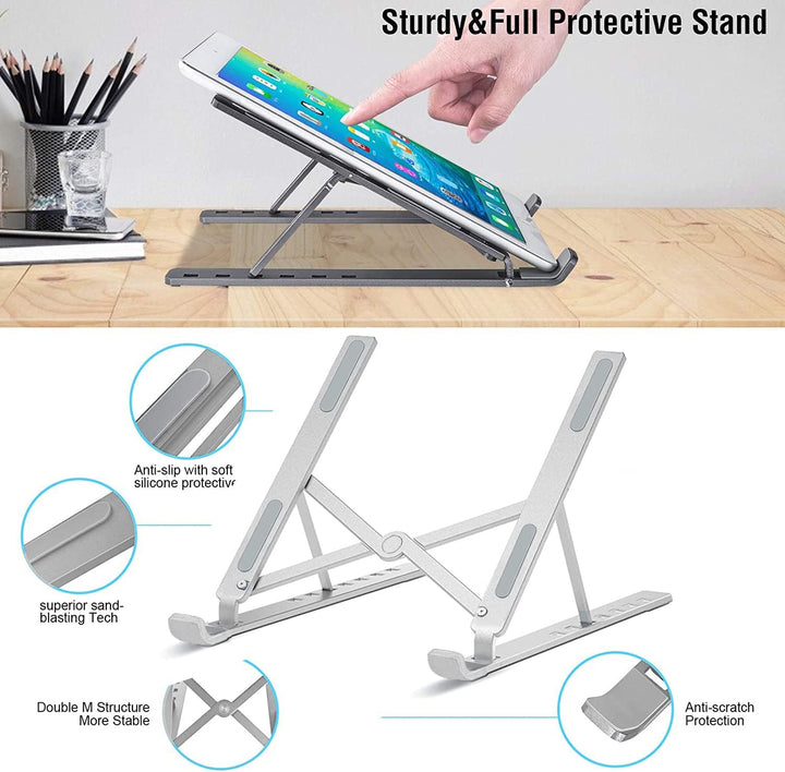 OUGE Laptop Stand, Laptop Holder Riser Computer Stand, Adjustable Foldable Portable Notebook Stand M