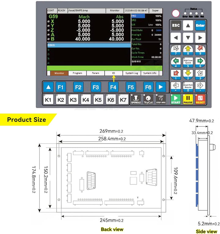 RATTMMOTOR CNC steuerung System DDCS Expert ,5 Achsen Offline Motion Controller PLC ,1MHz G Code U D