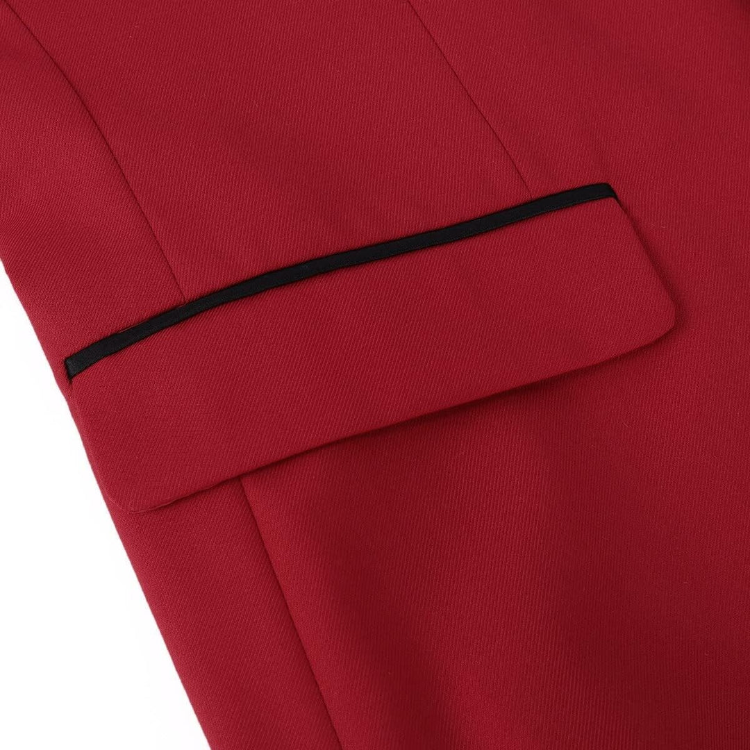 YOUTHUP Sakko Herren Slim Fit Schalkragen Anzugjacke 1 Knopf Tuxedo Jacke für Hochzeit Freizeit XS R