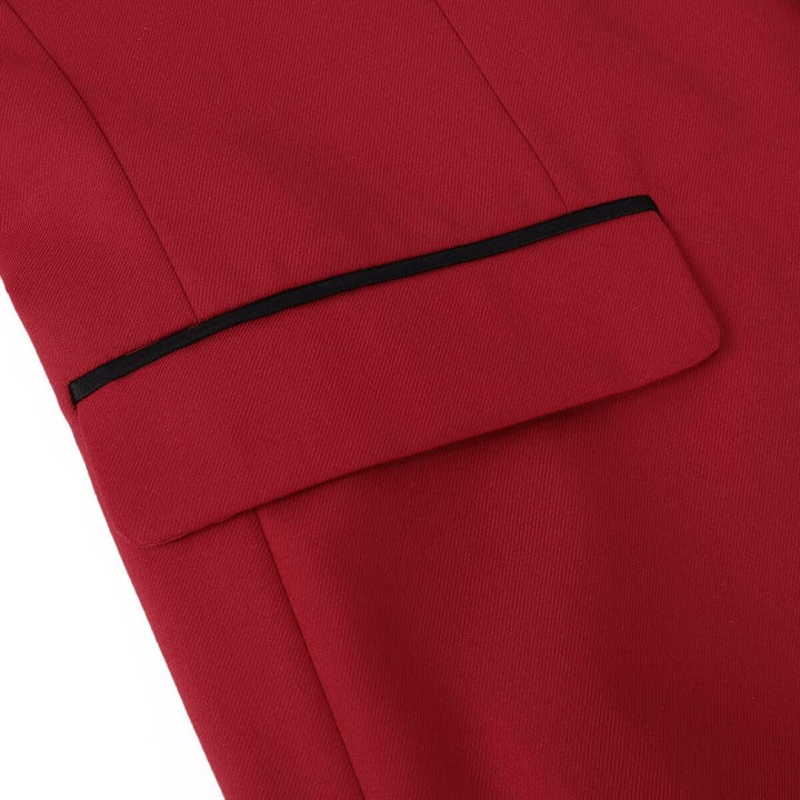 YOUTHUP Sakko Herren Slim Fit Schalkragen Anzugjacke 1 Knopf Tuxedo Jacke für Hochzeit Freizeit XS R