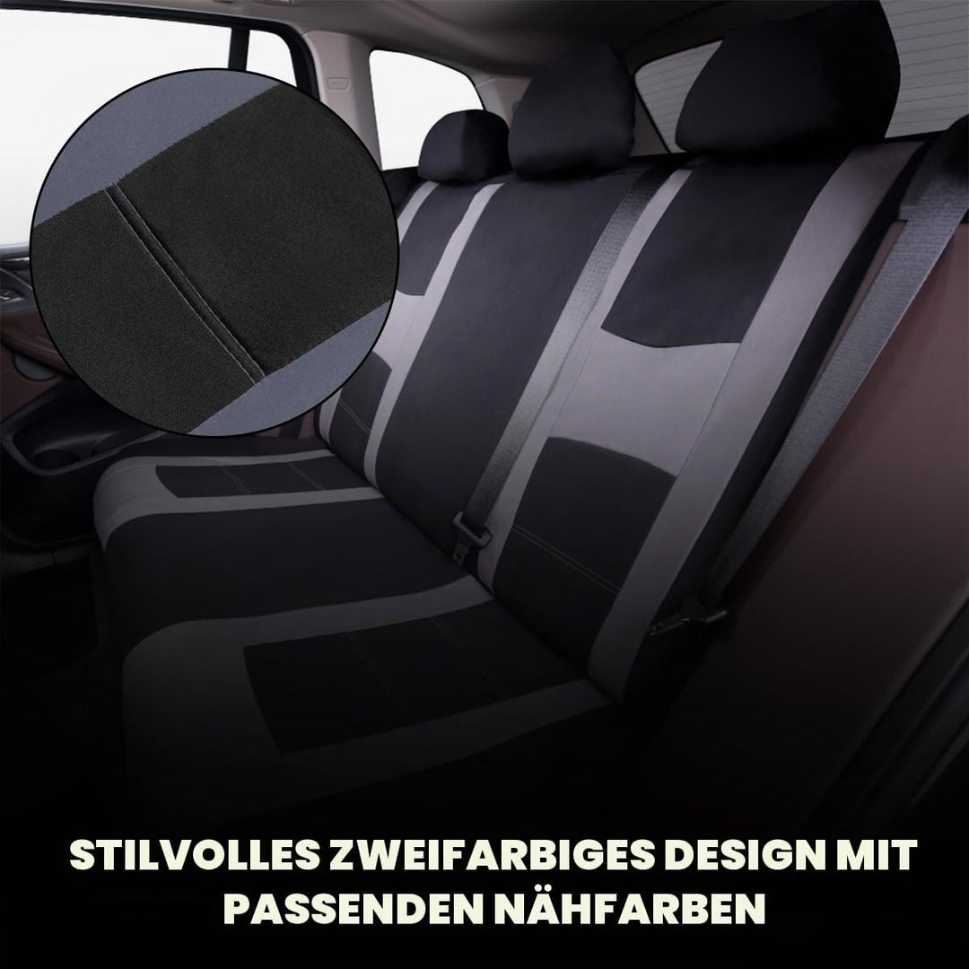 JNNJ 9 Stück Autositzbezüge Kompletter Satz, Klassisch Autositzbezüge Sitzschoner Auto Schonbezug Au