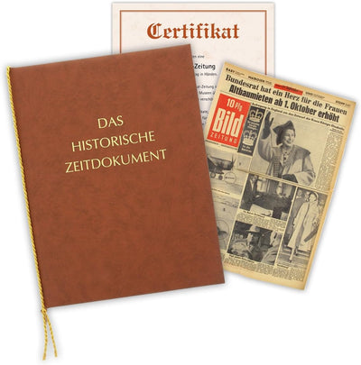 Zeitung vom Tag der Geburt 1968 - historische Zeitung inkl. Mappe & Zertifikat als Geschenkidee
