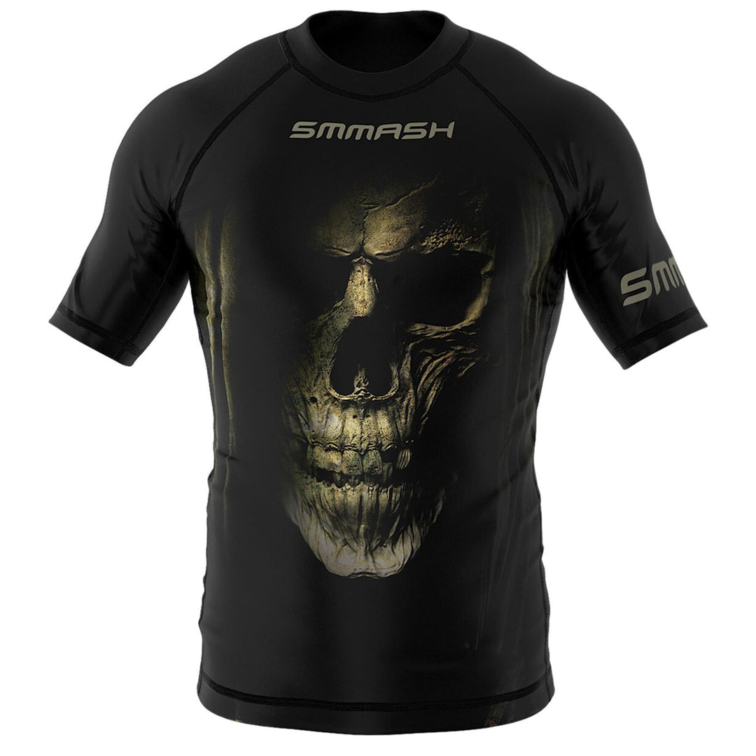 SMMASH Funktionsshirt Herren Rashguard Kurzarm Sportshirt MMA Thaibox Muay Thai Kickboxen Atmungsakt