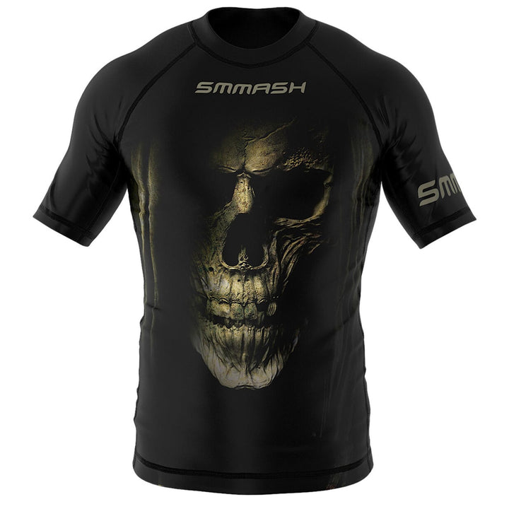 SMMASH Funktionsshirt Herren Rashguard Kurzarm Sportshirt MMA Thaibox Muay Thai Kickboxen Atmungsakt