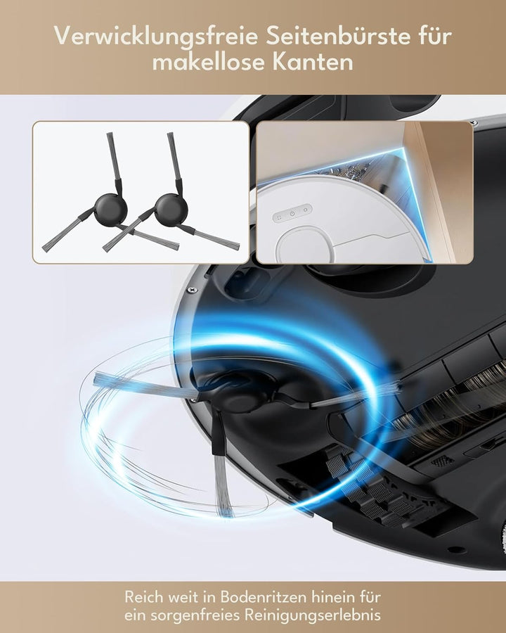 28 Stück Zubehörsets für Mova E40 Ultra Saugroboter: 2 Hauptbürste, 8 Wischer-Pads, 6 Seitenbürste,