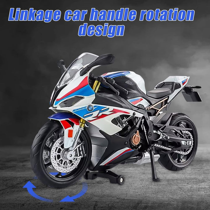 DAJASD 1:12 Motorrad Modell, Motorrad Spielzeug Mit Licht- und Soundeffekten, Mini Motorra, Miniatur