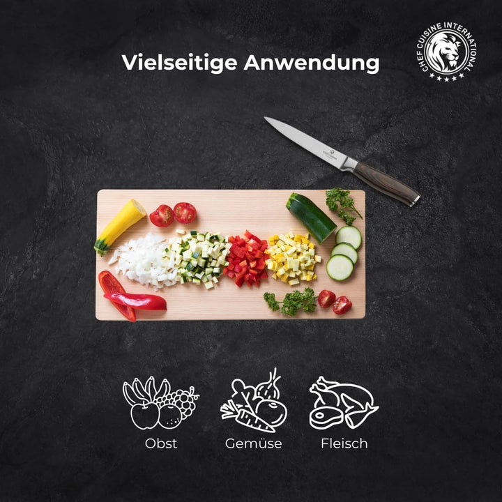 CHEF CUISINE Allzweckmesser, Rostfreier Klingenstahl, Geschmiedet, Handgeschliffen &amp; poliert, Fugenl