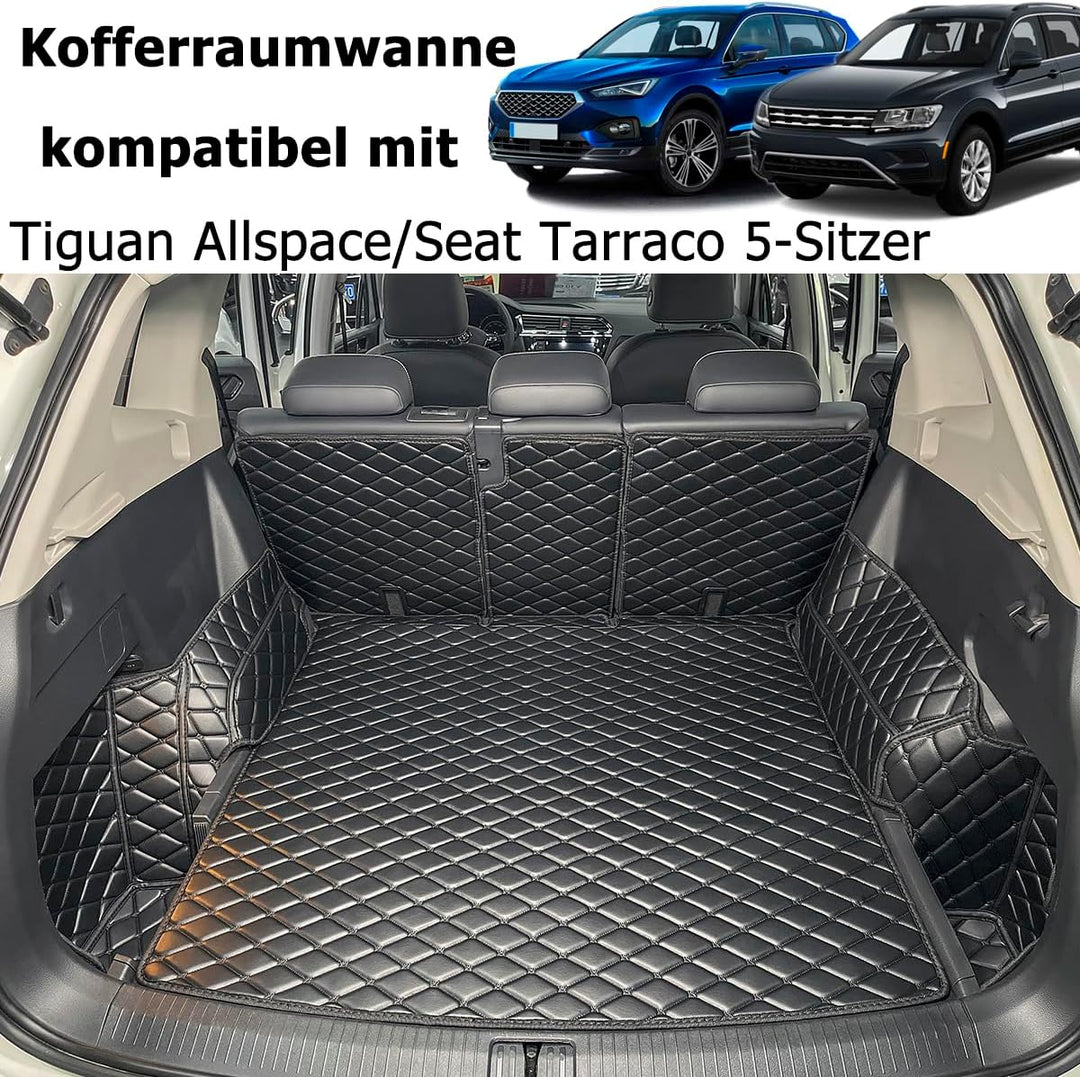Kofferraumwanne kompatibel mit VW Tiguan Allspace/Seat Tarraco 5-Sitzer 2017-2025 | Kofferraummatte