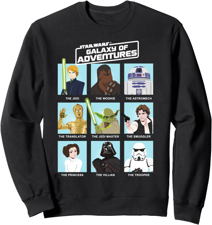 Star Wars Galaxy Of Adventures Group Shot Panels Sweatshirt