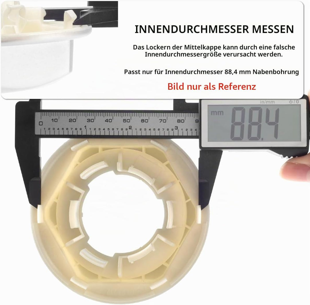 RhinoTuning 4 Stück Radnabenkappen für BBS Nabendeckel OD 100,8 mm ID 53,7 mm, Silber Radnabenabdeck