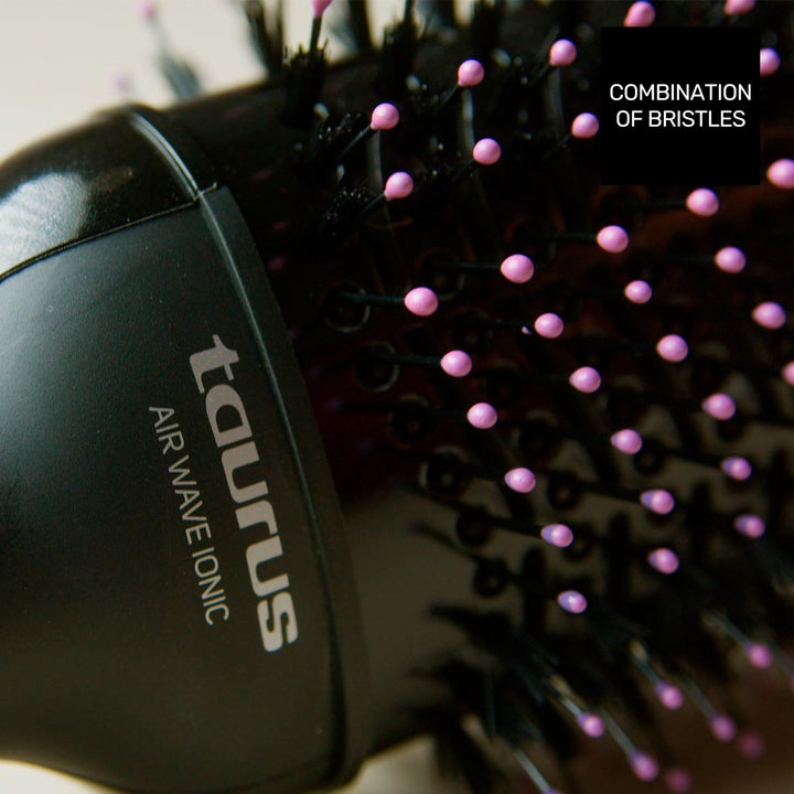 Taurus - Heissluftbürste + 1200W | Volumenstyler | Ionic Anti-Frizz | Keramikbeschichtung | 3 Stufen
