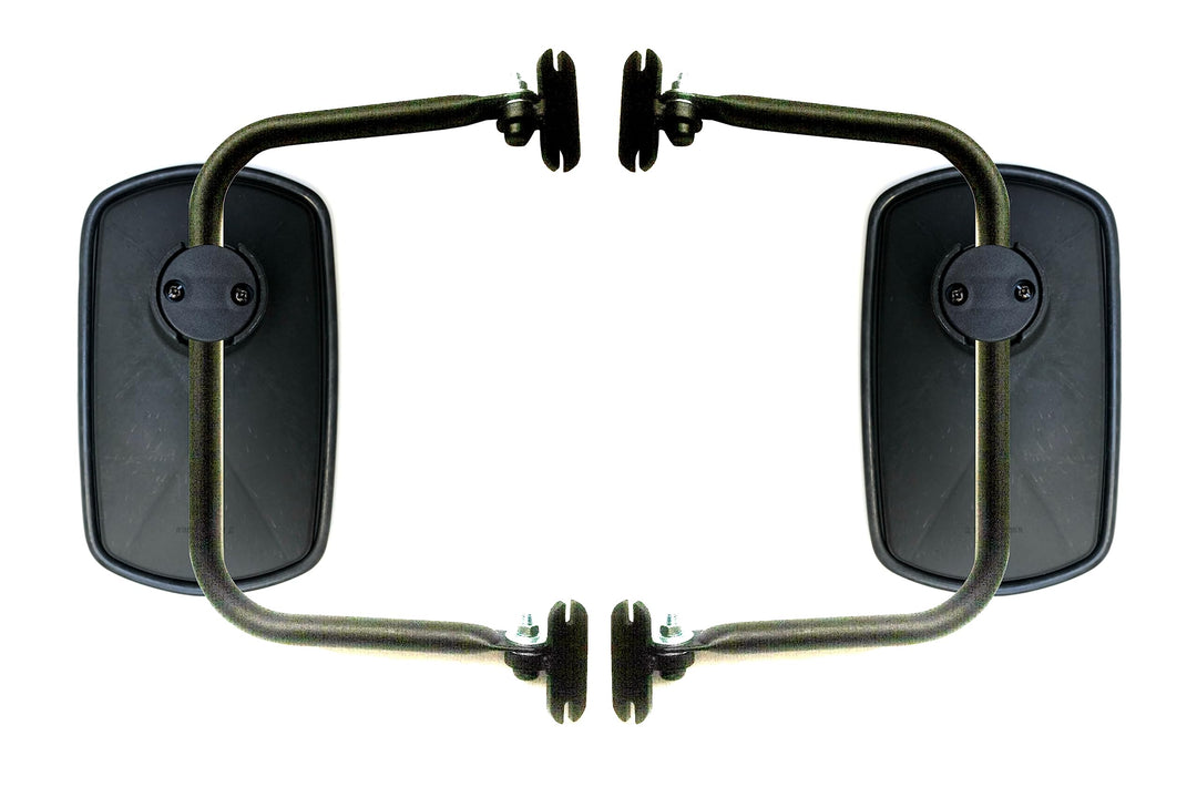 2x Aussenspiegel 260x155 mm ø14-30 mm E20 und Spiegelhalter für Traktor LKW Bagger