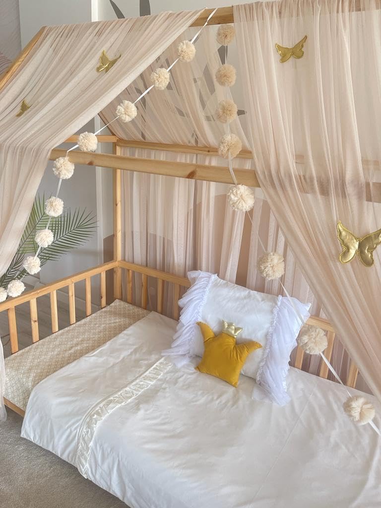 Baby Fancyroom Hausbett Himmel Betthimmel für Kinderbett Kinderzimmer Baldachin Bettvorhang Betthimm