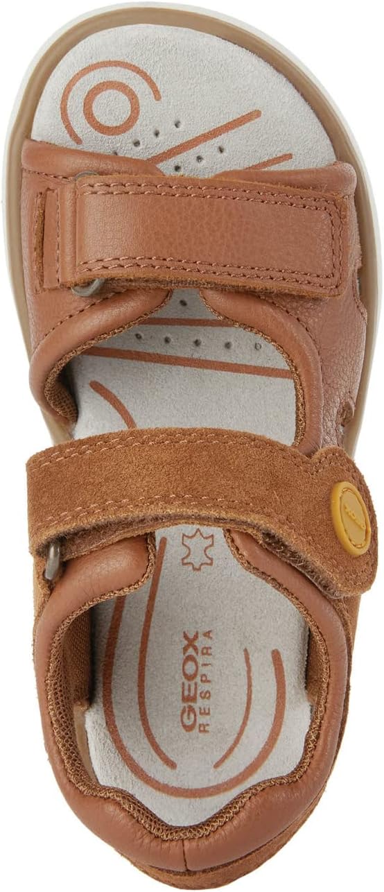 Geox Mädchen J Maratea Boy Sandalen, 26 EU Brown Dk Yellow