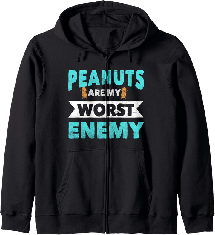 Peanuts Are My Worst Enemy | Funny Peanut Food Allergy Kapuzenjacke