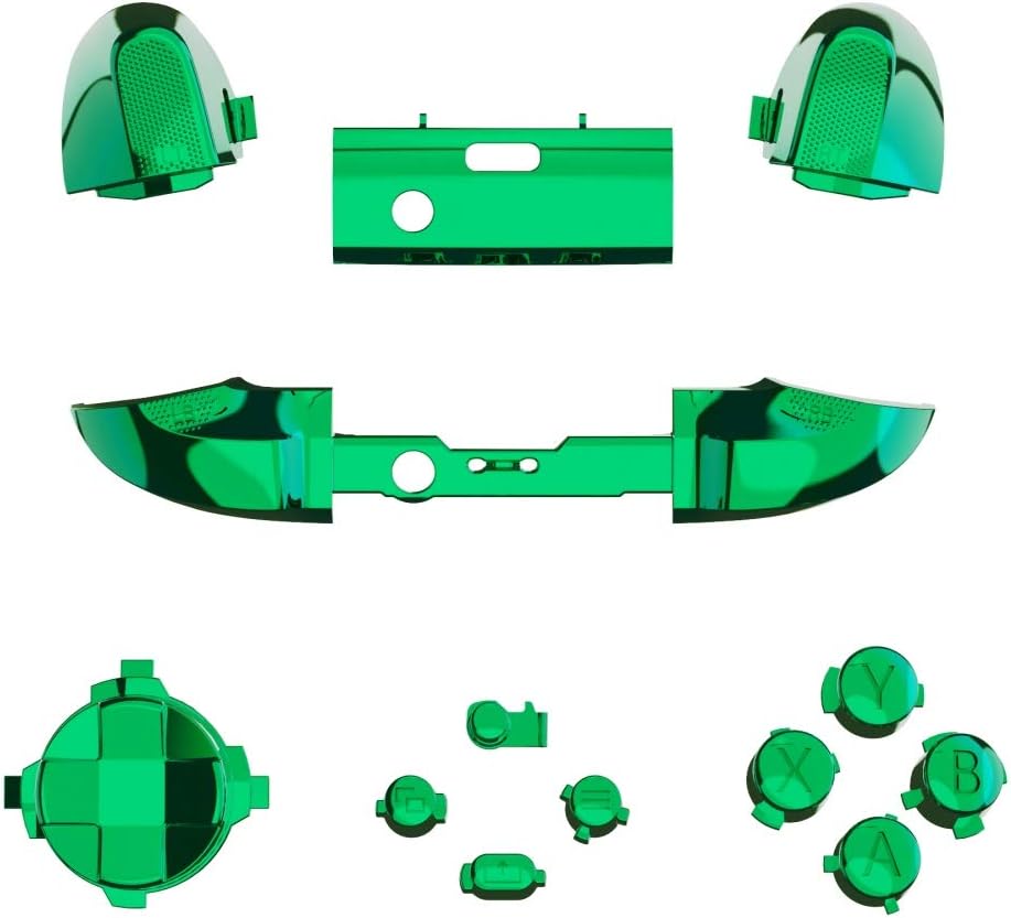 eXtremeRate Tasten Set für Xbox Series X&S Controller, Glänzende DIY-Ersatz D-Pad/ABXY/View/Share/Me