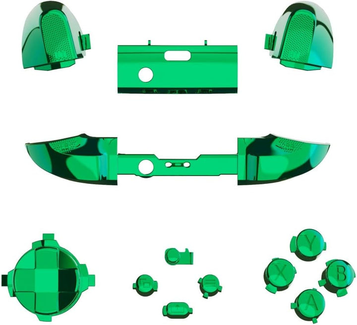 eXtremeRate Tasten Set für Xbox Series X&S Controller, Glänzende DIY-Ersatz D-Pad/ABXY/View/Share/Me