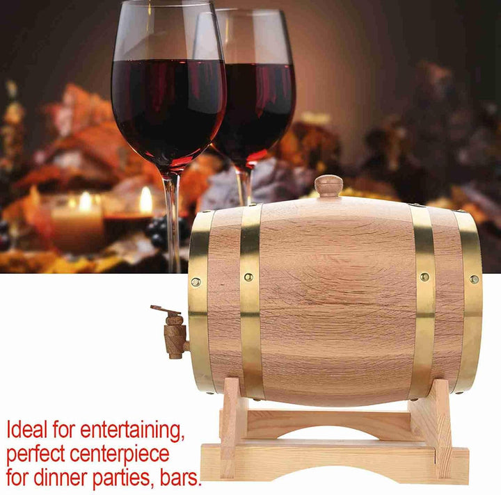 Eichenfass 5L aus Holz - Whiskyfass, Wein- & Rumfass mit Zapfhahn - Handgefertigtes Fass aus Eichenh